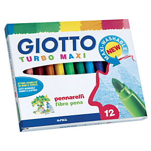 GIOTTO Astuccio pennarelli " Turbo Maxi" - Colori assortiti (confezione 12 pezzi) GIOTTO Astuccio pennarelli " Turbo Maxi" - Colori assortiti (confezione 12 pezzi)