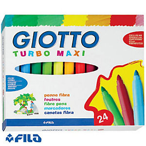 GIOTTO Astuccio pennarelli " Turbo Maxi" - Colori assortiti (confezione 24 pezzi)