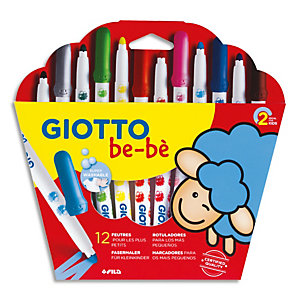 GIOTTO BE-BE Etui de 12 feutres Maxi BE-BE assortis