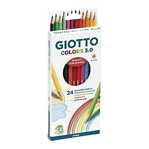 GIOTTO Colors 3.0 Lápices de colores, hexagonal, estuche 24 unidades, colores surtidos