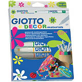 GIOTTO Decor Materials Rotuladores permanentes para decorar, punta ojival, colores clásicos GIOTTO Decor Materials Rotuladores permanentes para decorar, punta ojival, colores clásicos