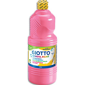 GIOTTO Flacon d'1 litre de gouache liquide de couleur rose ultra lavable