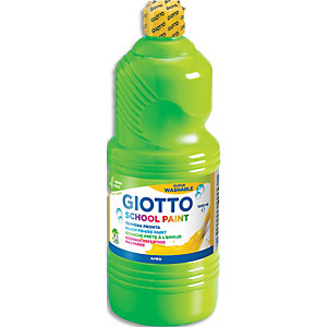 GIOTTO Flacon d'1 litre de gouache liquide de couleur vert clair ultra lavable