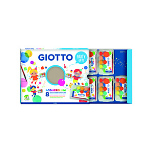 GIOTTO Party set Acquerellini, 8 astucci regalo da 15 mini pastiglie di tempera acquerellabile GIOTTO Party set Acquerellini, 8 astucci regalo da 15 mini pastiglie di tempera acquerellabile
