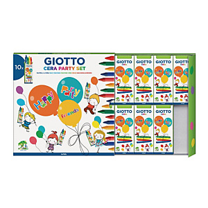 GIOTTO Party set Cera, 10 astucci regalo da 4 pastelli GIOTTO Party set Cera, 10 astucci regalo da 4 pastelli