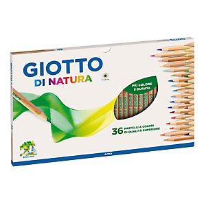 GIOTTO Pastelli colorati di Natura - diametro mina 3,8 mm - legno di cedro - conf. 36 pezzi GIOTTO Pastelli colorati di Natura - diametro mina 3,8 mm - legno di cedro - conf. 36 pezzi