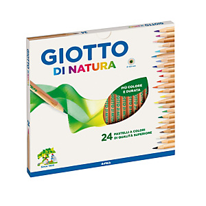GIOTTO Pastelli colorati Giotto di Natura - mina 3,8 mm - legno di cedro - Giotto - astuccio 24 pezzi GIOTTO Pastelli colorati Giotto di Natura - mina 3,8 mm - legno di cedro - Giotto - astuccio 24 pezzi