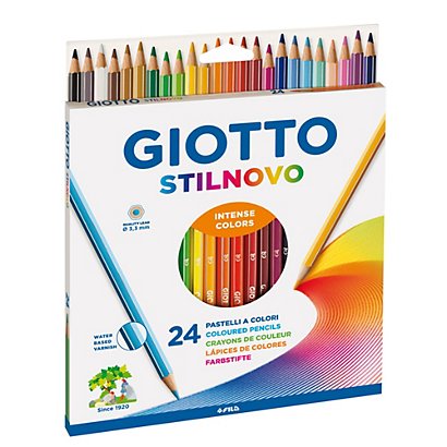 GIOTTO Pastelli colorati Stilnovo - diametro mina 3,3 mm - colori assortiti  - astuccio 24 pezzi - 1
