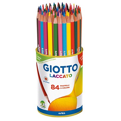 GIOTTO Pastelli - laccato - diametro mina 3,80 mm - colori assortiti -  barattolo 84 pezzi - Matite Colorate