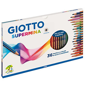GIOTTO Pastello Supermina - mina 3,8 mm - colori assortiti  - astuccio 36 pezzi