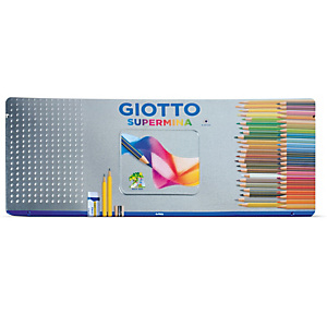 GIOTTO Pastello Supermina - mina 3,8 mm - colori assortiti - astuccio in metallo 50 pezzi GIOTTO Pastello Supermina - mina 3,8 mm - colori assortiti - astuccio in metallo 50 pezzi