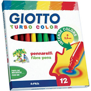 GIOTTO Pennarelli " Turbo Color" - Colori assortiti (confezione 12 pezzi) GIOTTO Pennarelli " Turbo Color" - Colori assortiti (confezione 12 pezzi)