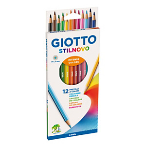 GIOTTO Lápices de colores, cuerpo hexagonal, colores de minas variados