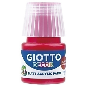 GIOTTO Pintura acrílica, bote de 25 ml, color Rojo Escarlata