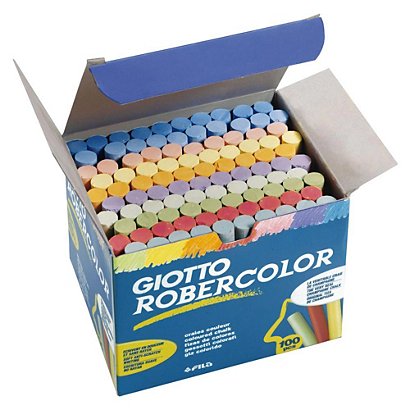 GIOTTO Robercolor 100 tizas de colores antipolvo