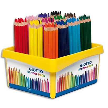 GIOTTO Schoolpack 108 crayons gros module Méga PEFC couleurs assorties