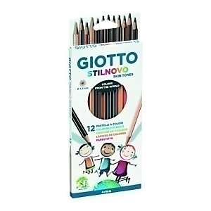 GIOTTO Stilnovo Skin Tones Lápices de colores, hexagonal, estuche de 12, colores surtidos GIOTTO Stilnovo Skin Tones Lápices de colores, hexagonal, estuche de 12, colores surtidos