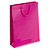 Gloss finish laminated paper gift bags, fuchsia, 110x150x70mm, pack of 50 - 8