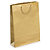 Gloss finish laminated paper gift bags, gold, 110x150x70mm, pack of 50 - 3