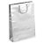 Gloss finish laminated paper gift bags, silver, 110x150x70mm, pack of 50 - 5