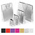 Gloss finish laminated paper gift bags, silver, 180x220x65mm, pack of 25 - 1
