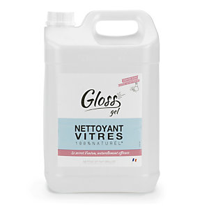Gloss Gel nettoyant vitres naturel - Sans parfum - Bidon de 5 litres