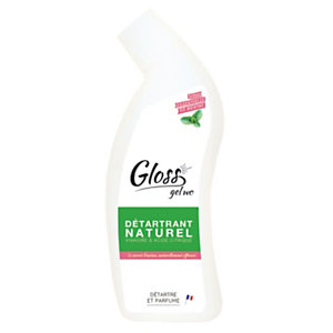 Gloss Gel WC, détartrant naturel, spray de 750 ml, huile essentielle de menthe