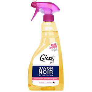 Gloss savon noir à l'huile de lin, spray de 750 ml