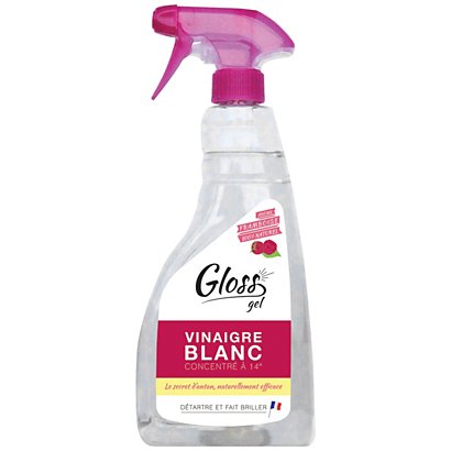 Gloss Vinaigre blanc en gel, parfum framboise, spray de 750 ml
