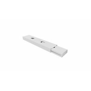 Goulotte télescopique transversale passe-câbles DUO pour bureau partagé Activ'o - Blanc Goulotte télescopique transversale passe-câbles DUO pour bureau partagé Activ'o - Blanc