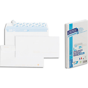 GPV Bloc de 25 enveloppes auto-adhésives 90g blanches précasées format 110x220 mm référence 6613 GPV Bloc de 25 enveloppes auto-adhésives 90g blanches précasées format 110x220 mm référence 6613