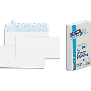 GPV Bloc de 50 enveloppes auto-adhésives 90g blanches précasées format 110x220 mm référence 6615 GPV Bloc de 50 enveloppes auto-adhésives 90g blanches précasées format 110x220 mm référence 6615