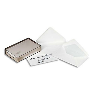 GPV Boîte de 500 enveloppes visite gommées format 90x140 mm 100 grammes Blanc