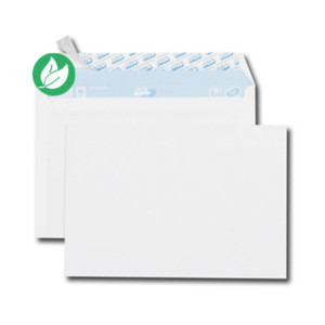 GPV Enveloppe blanche C5 162 x 229 mm 80g sans fenêtre - autocollante bande protectrice - Lot de 50