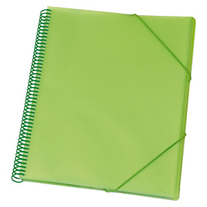 GRAFOPLAS Carpeta de fundas de espiral A4, 50 fundas rugosas, verde GRAFOPLAS Carpeta de fundas de espiral A4, 50 fundas rugosas, verde