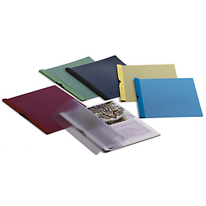 GRAFOPLAS Dossier de pinza, A4, PVC, 30 hojas, azul claro