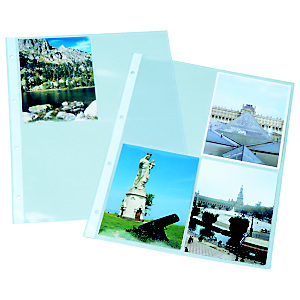 GRAFOPLAS Funda perforada, A4, polipropileno de 110 micras, 4 orificios, lisa, transparente GRAFOPLAS Funda perforada, A4, polipropileno de 110 micras, 4 orificios, lisa, transparente