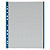 GRAFOPLAS Funda perforada, A4, polipropileno de 80 micras, 11 orificios, lisa, transparente con borde azul - 1