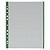 GRAFOPLAS Funda perforada, A4, polipropileno de 80 micras, 11 orificios, lisa, transparente con borde verde - 1