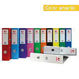 GRAFOPLAS Grafcolor Archivador de palanca Folio lomo de 75 mm color amarillo GRAFOPLAS Grafcolor Archivador de palanca Folio lomo de 75 mm color amarillo