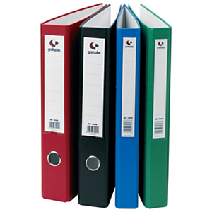 GRAFOPLAS Grafcolor Carpeta de 2 anillas de 40 mm, Folio, cartón plastificado, lomo 55 mm, azul GRAFOPLAS Grafcolor Carpeta de 2 anillas de 40 mm, Folio, cartón plastificado, lomo 55 mm, azul