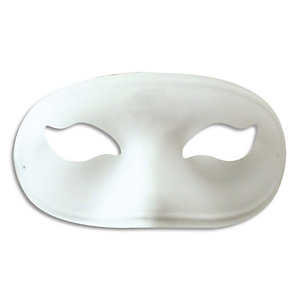 GRAINE CREATIVE Masque simple en plastique Blanc, à décorer