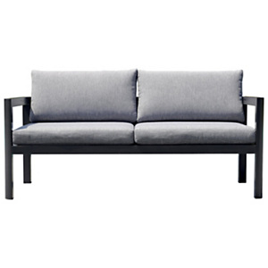 GREENWOOD Divanetto con cuscini grigi Marsiglia, Struttura in alluminio Antracite, 155 x 75 x 60 cm GREENWOOD Divanetto con cuscini grigi Marsiglia, Struttura in alluminio Antracite, 155 x 75 x 60 cm
