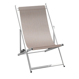GREENWOOD Sedia sdraio mare, 60 x 100 x 79 cm, Struttura in alluminio Bianco, Tessuto Textilene Tortora GREENWOOD Sedia sdraio mare, 60 x 100 x 79 cm, Struttura in alluminio Bianco, Tessuto Textilene Tortora