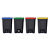 Grey Pedal Bins with Coloured Lids - 2