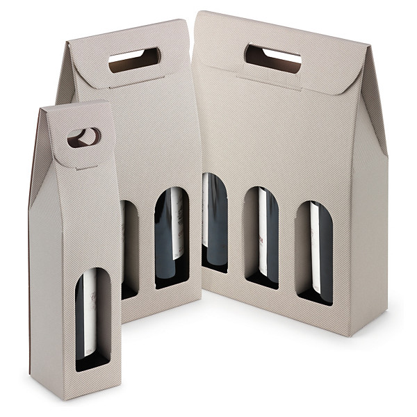 Grey presentation bottle boxes - 1