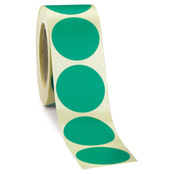 Groene verwijderbare signaaletiketten diameter 150 mm - 1