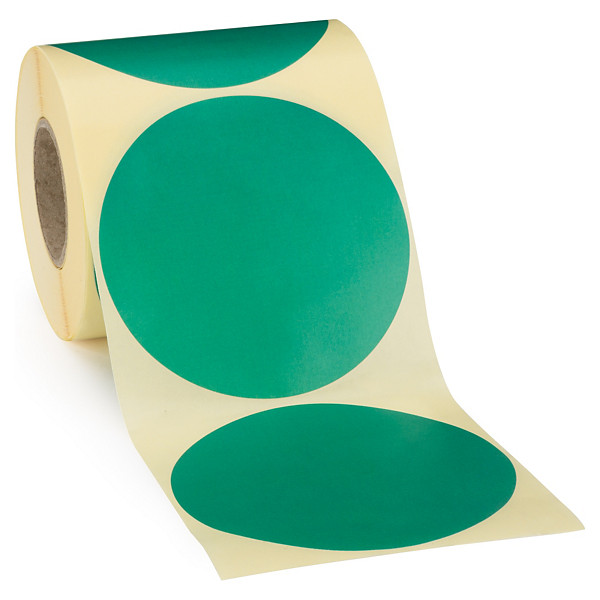 Groene verwijderbare signaaletiketten diameter 90 mm - 1