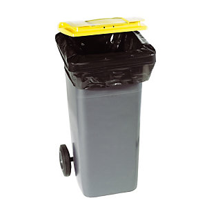 Grote vuilniszakken zwart 340 L voor container met 2 wielen, set van 100