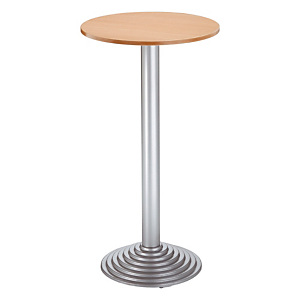 Guéridon CAFETERIA pied fonte H. 110 cm - Plateau Hêtre - Pied Aluminium